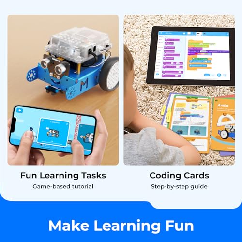 Makeblock mBot Robot Kit, Robotics for Kids Ages 8-12 Learn to Code with Scratch & Arduino, STEM Toys Coding Robot for Kids Boys and Girls Age 8+