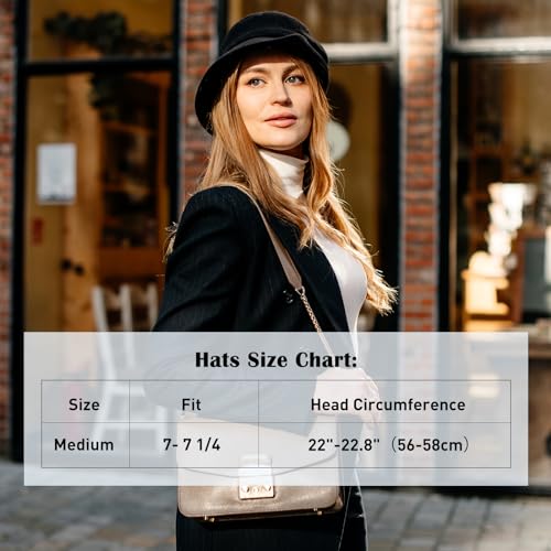 Comhats Winter Wool Felt Cloche Bucket Hat Fedora for Women Vintage Rouond Bowler Packable Party Warm Fashion Camel Medium