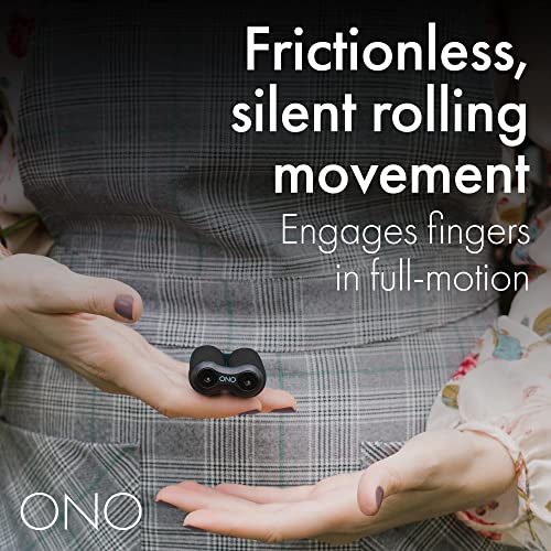 ONO Roller - Handheld Fidget Toy for Adults | Help Relieve Stress, Anxiety, Tension | Promotes Focus, Clarity | Compact, Portable Design (Junior Size/ABS Plastic, Black)