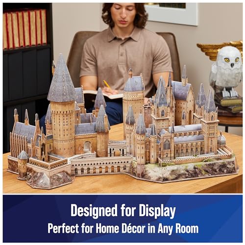 4D Build, Harry Potter Deluxe Hogwarts Castle with Astronomy Tower & Great Hall Over 2ft. Wide Model Kit 384 Pcs | 3D Puzzles for Adults & Teens 12+