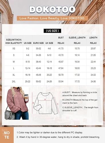 Dokotoo Womens Winter Fall Casual Turtleneck High Neck Long Sleeve Cable Knit Chunky Sweaters Pullover Outerwear Beige Large