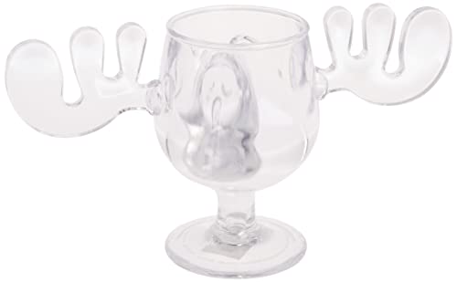 Spoontiques - National Lampoon’s Christmas Vacation Acrylic Moose Cup - Griswold Moose Mug - 4.5” - 6 Ounce,Clear