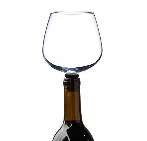 Guzzle Buddy The Original Wine Bottle Glass, Plugs Directly into Wine Bottle, Fun, Novelty, As Seen on Shark Tank