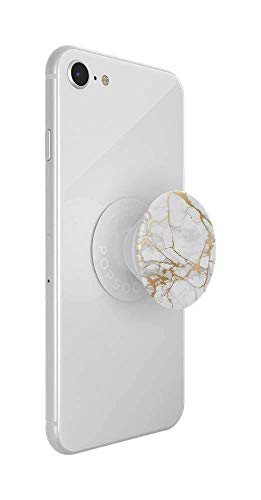 PopSockets Phone Grip with Expanding Kickstand, Marble PopGrip - Gold Lutz Marble