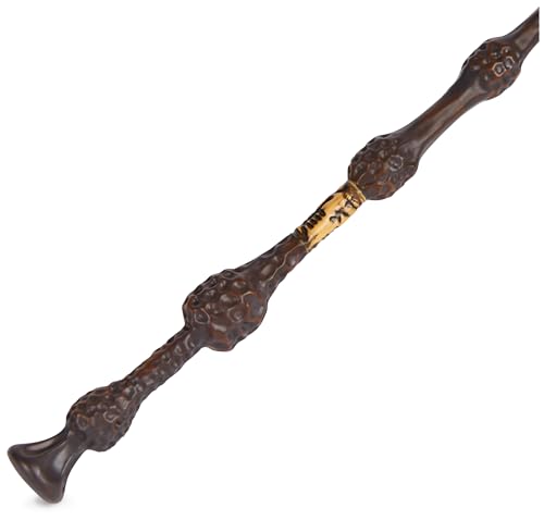 Wizarding World Harry Potter, 12-inch Magical Collector Albus Dumbledore Wand with Stand & Die-cast Icon, Magical Creatures Series