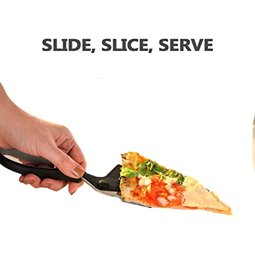 Pizza Scissors Cutter One-Handed Operation Stainless Steel Pizza Spatula Slicer