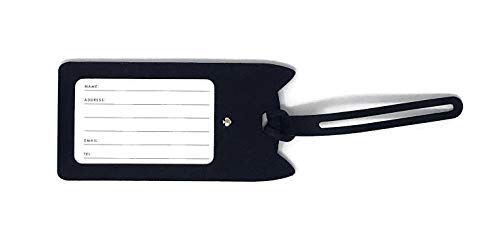 Kate Spade New York Silicone Luggage Tag with Durable Strap, Black Cat