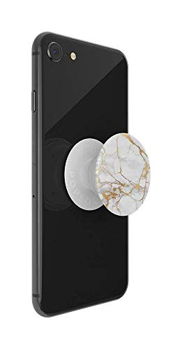 PopSockets Phone Grip with Expanding Kickstand, Marble PopGrip - Gold Lutz Marble