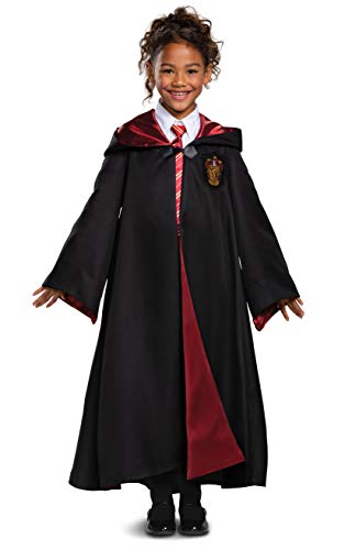 Harry Potter Gryffindor Robe Prestige Children's Costume Accessory, Black & Red, Kids Size Small (4-6)