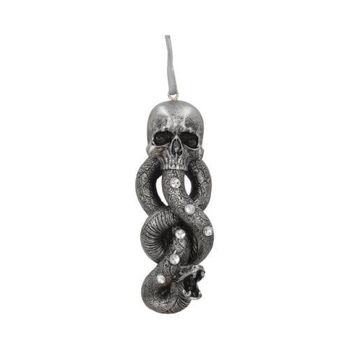 Nemesis Now Officially Licensed Harry Potter Dark Mark Voldemort Hanging Ornament, Silver, 9.5cm