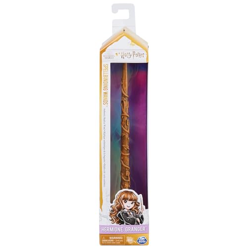 Wizarding World Harry Potter, 12-inch Spellbinding Hermione Granger Magic Wand with Collectible Spell Card, Kids Toys for Ages 6 and up