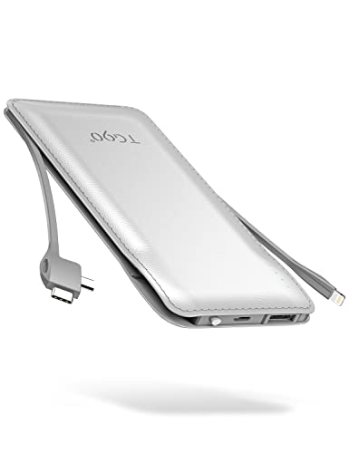 Cell Phone Portable Charger with Built in Lightning and Android Cables Power Bank 10000mah External Battery Packs, USB-C Portable Battery Backup Charger Compatible with iPhone16/15 and Android Phones