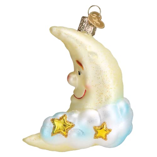 Old World Christmas Mister Moon Glass Blown Ornament for Christmas Tree