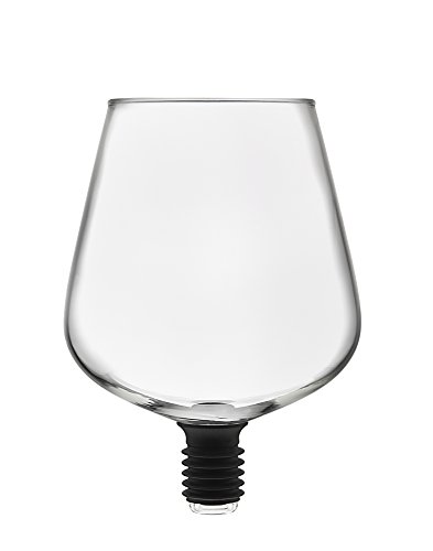 Godinger ChugMate Wine Glass Topper, Goblet to Drink Straight from The Bottle, The Original, 1 Count (Pack of 1), Clear