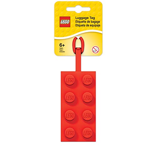 LEGO Stationery 2x4 Silicone Luggage Tag - Red