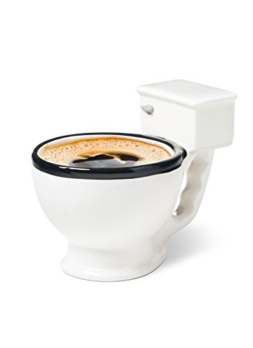 BigMouth Inc Toilet Mug - Funny Coffee Cup for Men, Women - Novelty Toilet Bowl Mug - Hilarious Gag Gift for Holidays, Birthday, Secret Santa Party - Ceramic Bathroom Mug for Home, Office - 12 Oz