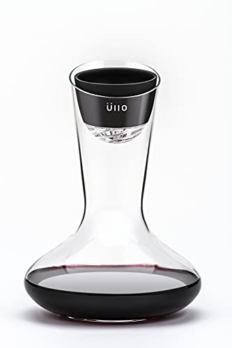 Ullo Wine Purifier with Hand Blown Decanter and 6 Selective Sulfite Filters, Restore the Natural Purity of Wine