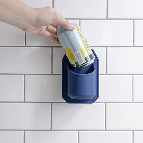 30 Watt Navy Sudski Silicone Beer Holder for The Shower, Patented Technology, Portable Shower Drink Cup Holder for Beer Cans and Beverages, Fun, Multifunctional