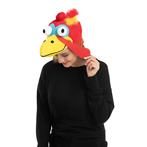 JOYIN 2 PCS Silly Thanksgiving Turkey Cap, Novelty Hats for Thanksgiving Night Event Dress-up Party, Thanksgiving Costume Hats for Role Play Carnival Cosplay, Thanksgiving Decoration & Accessories