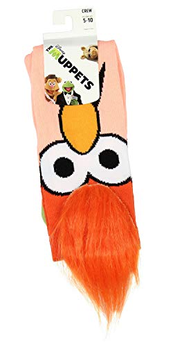 Bioworld The Muppets Beaker Meep Meep Fuzzy Hair Adult Crew Socks