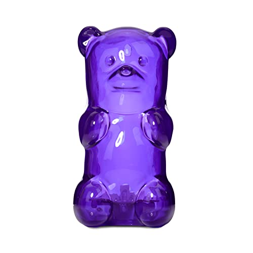 Gummygoods Squeezable Gummy Bear Night Light - Rechargeable, Portable, Squishy Lamp, 60-Min Sleep Timer - Ideal for Kids, Baby Nursery, Adults and Dorm Rooms - (Purple)