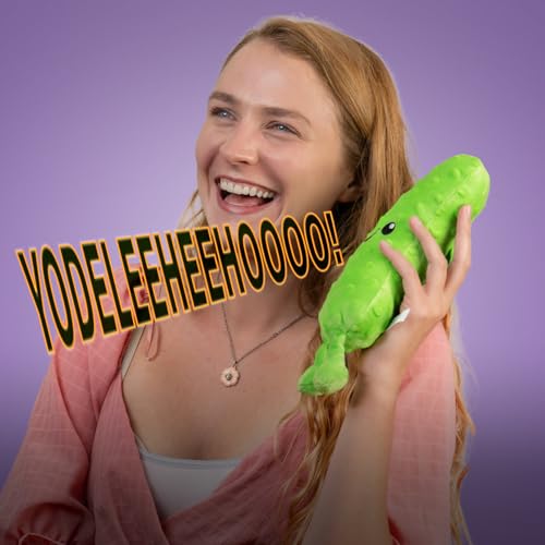 Twiddler Toys Yodeling Plush Pickle – 11” Pickle Sings Hilarious Yodels - Funny Gag Gift for Friends and Coworkers