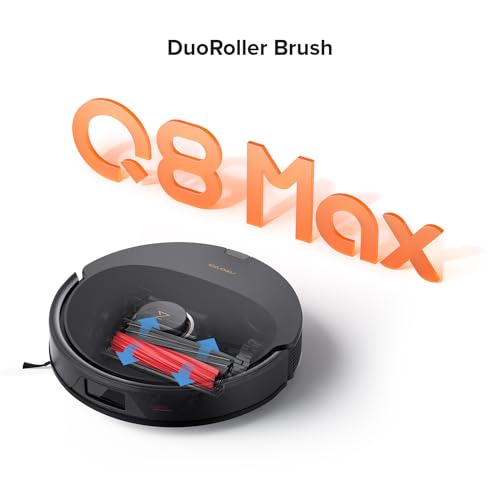 roborock Q8 Max Robot Vacuum and Mop Cleaner, DuoRoller Brush, 5500Pa Strong Suction, Lidar Navigation, Obstacle Avoidance, Multi-Level Mapping, Perfect for Pet Hair