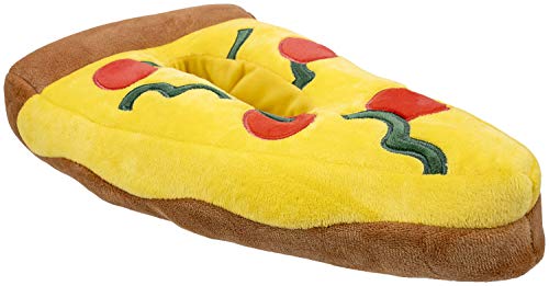 FEETMOJI Mens Slippers,Novelty Pizza Slippers,Plush,Mens size 7-9 /Womens size 9-11