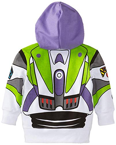 Disney boys Buzz Lightyear Toy Story fashion hoodies, White, 3T US