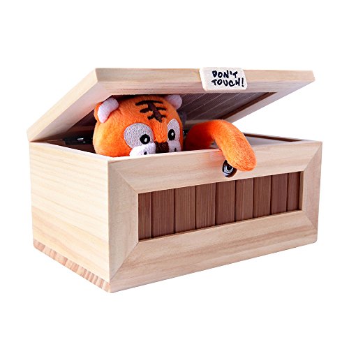 XINHOME Don't Touch Useless Box with Attitude Leave Me Alone Surprises Machine-Gags & Practical Joke Decorative & Endless Fun- Cute Tiger