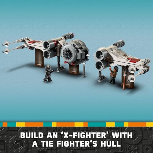 LEGO Star Wars TIE Fighter & X-Wing Mash-up Building Set, Starfighter Toy for Boys and Girls, Customizable Vehicles with 4 Minifigures, Star Wars Gift for Kids or Any Fan Ages 9 and Up, 75393