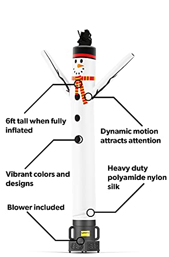 LookOurWay Air Dancers Inflatable Tube Man Set - 7 feet Tall Wacky Waving Inflatable Dancing Tube Guy with 9-Inch Diameter Blower - Christmas Holiday Promotion - Snowman