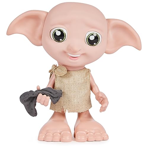 Wizarding World Harry Potter, Interactive Magical Dobby Elf Doll with Sock, over 30 Sounds & Phrases, 8.5-inch, Kids Toys for Ages 6 and up