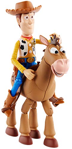 Mattel Disney Pixar Toy Story 4 Woody and Bullseye 2-Character Pack, Movie-inspired Relative-Scale for Storytelling Play