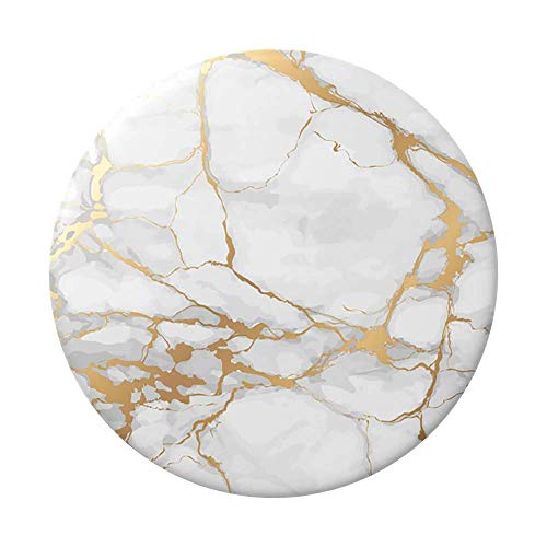 PopSockets Phone Grip with Expanding Kickstand, Marble PopGrip - Gold Lutz Marble