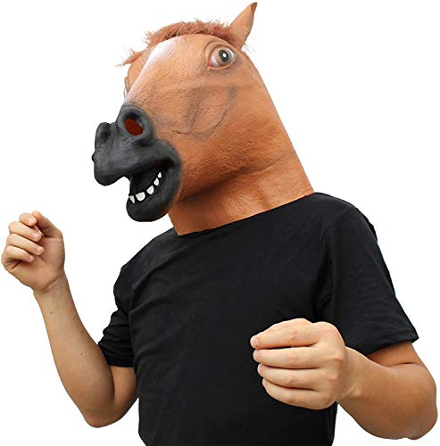 Horse Mask Party Dress Up Horse Head masks for adults Men Masquerade (brown)