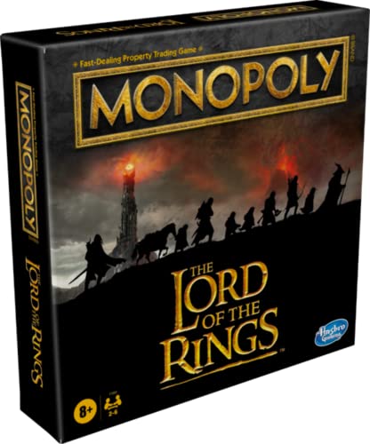 Hasbro Gaming Monopoly: The Lord of The Rings Edition Board Game Inspired by The Movie Trilogy, Play as a Member of The Fellowship, Ages 8 and Up (Amazon Exclusive)