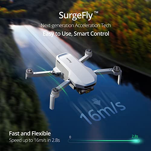 Potensic ATOM SE GPS Drone with 4K EIS Camera, Under 249g, 62 Mins Flight, 4KM FPV Transmission, Brushless Motor, Max Speed 16m/s, Auto Return, Lightweight and Foldable Drone for Adults, Beginner