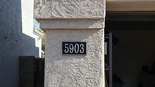 Handcrafted Address Plaque - House Sign Number Wall Plaque (11" x 6.3") Personalized House Sign for House, Apartment, Office, 911 Visibility Signage, Any Font (Rose Gold)