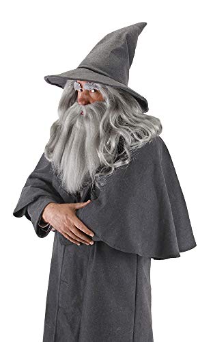 elope Lord of The Rings The Hobbit Gandalf Costume Hat for Adults and Teens Gray