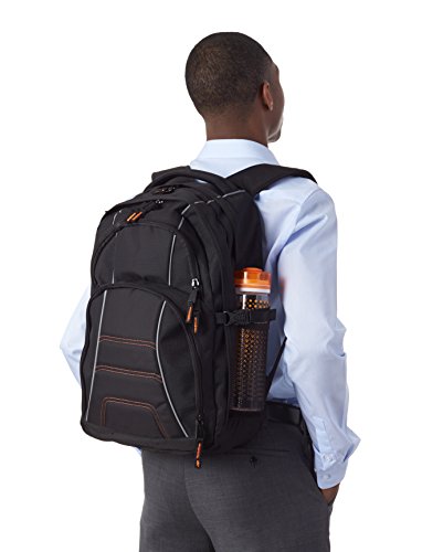 Amazon Basics Laptop Backpack Fits Up to 17-Inch Laptops, Black