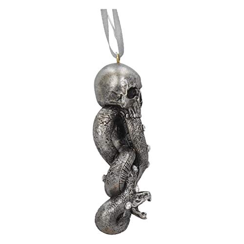 Nemesis Now Officially Licensed Harry Potter Dark Mark Voldemort Hanging Ornament, Silver, 9.5cm