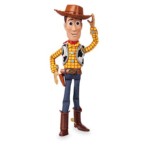 Disney Store Official Sheriff Woody Talking Action Figure from Toy Story, Features Sounds and Phrases from The Movies, Interacts with Other Figures and Toys