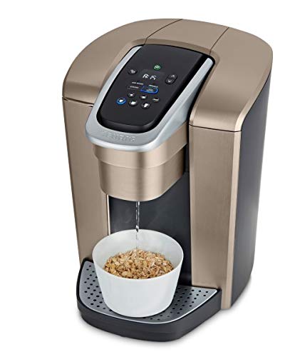 Keurig K-Elite Single Serve K-Cup Pod Coffee Maker, with Strength and Temperature Control, Iced Coffee Capability, 8 to 12oz Brew Size, Programmable, Brushed Gold