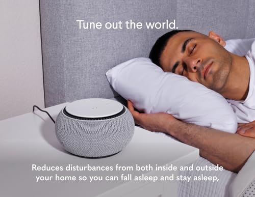 SNOOZ Smart White Noise Machine - Real Fan Inside for Non-Looping White Noise Sounds - App-Based Remote Control, Sleep Timer, and Night Light - Cloud