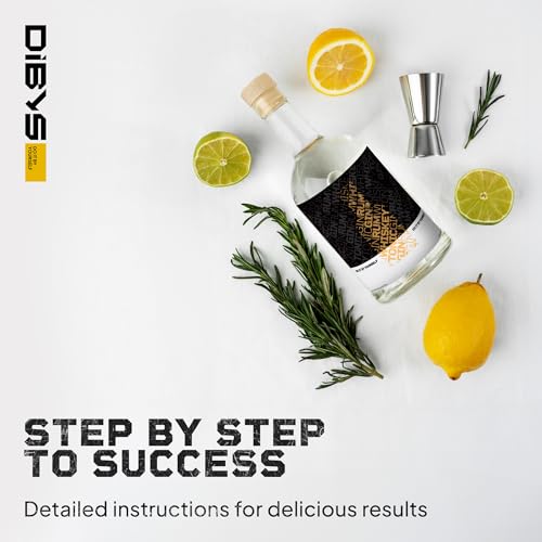 DIBYS Make Your Own Gin Kit | Gin Making Kit Complete with 12 Natural Botanicals & Accessories | Gin Infusion Kit with 4 Cocktail Recipes | Gin Gifts for Women & Men | Alcohol Flavoring Set