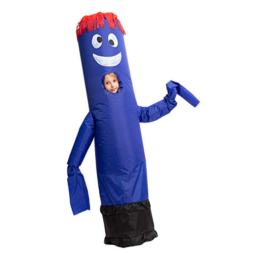 Spooktacular Creations Inflatable Costume Tube Dancer Wacky Waving Arm Flailing Halloween Costume Child Size (Blue)