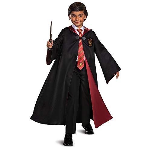 Harry Potter Gryffindor Robe Prestige Children's Costume Accessory, Black & Red, Kids Size Small (4-6)