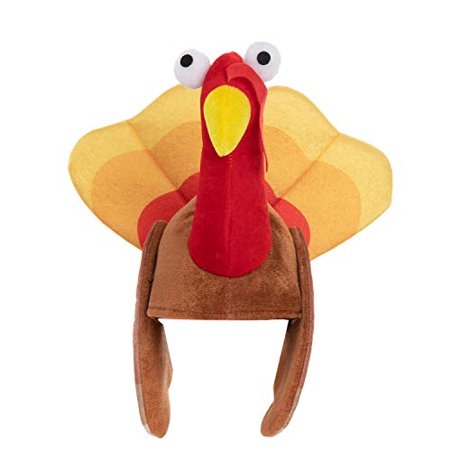 JOYIN 2 PCS Silly Thanksgiving Turkey Cap, Novelty Hats for Thanksgiving Night Event Dress-up Party, Thanksgiving Costume Hats for Role Play Carnival Cosplay, Thanksgiving Decoration & Accessories