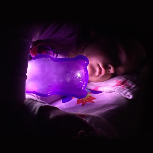 Gummygoods Squeezable Gummy Bear Night Light - Rechargeable, Portable, Squishy Lamp, 60-Min Sleep Timer - Ideal for Kids, Baby Nursery, Adults and Dorm Rooms - (Purple)